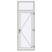 Single leaf with upper fanlight