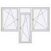 Single leaf with fanlight and windows on both sides
