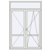Double leaf with fanlight and imposts