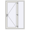 Single leaf with right side panel