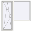 Single leaf with a window on the right side