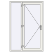 Single leaf with left side panel