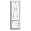 One leaf with transom